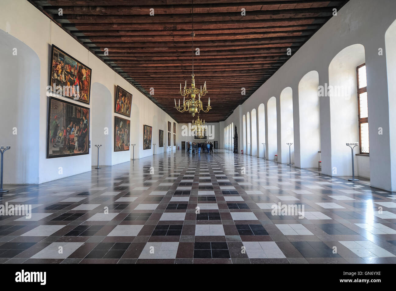 Intérieur du Château de Kronborg, Helsingor, Danemark Banque D'Images