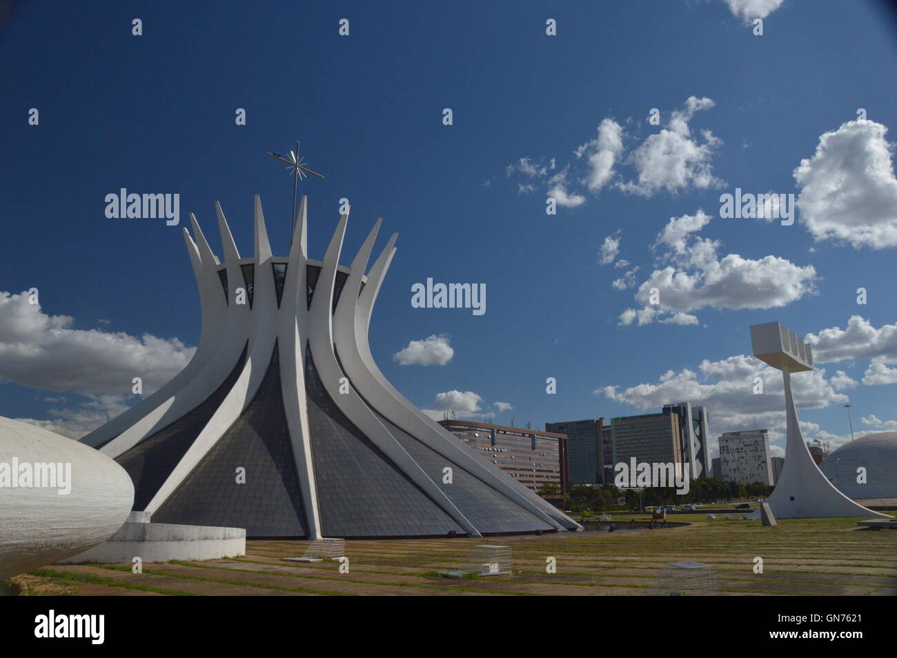 Cathédrale Métropolitaine de Notre-Dame d'Aparecida à Brasilia capitale du Brésil Banque D'Images