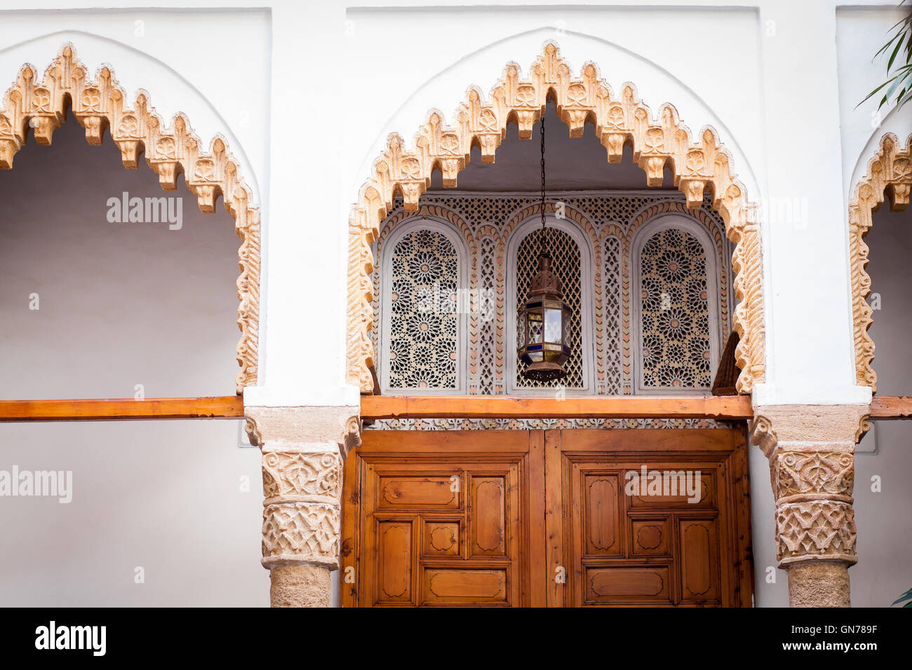 Une partie de l'entrée de la maison d'ornement Banque D'Images