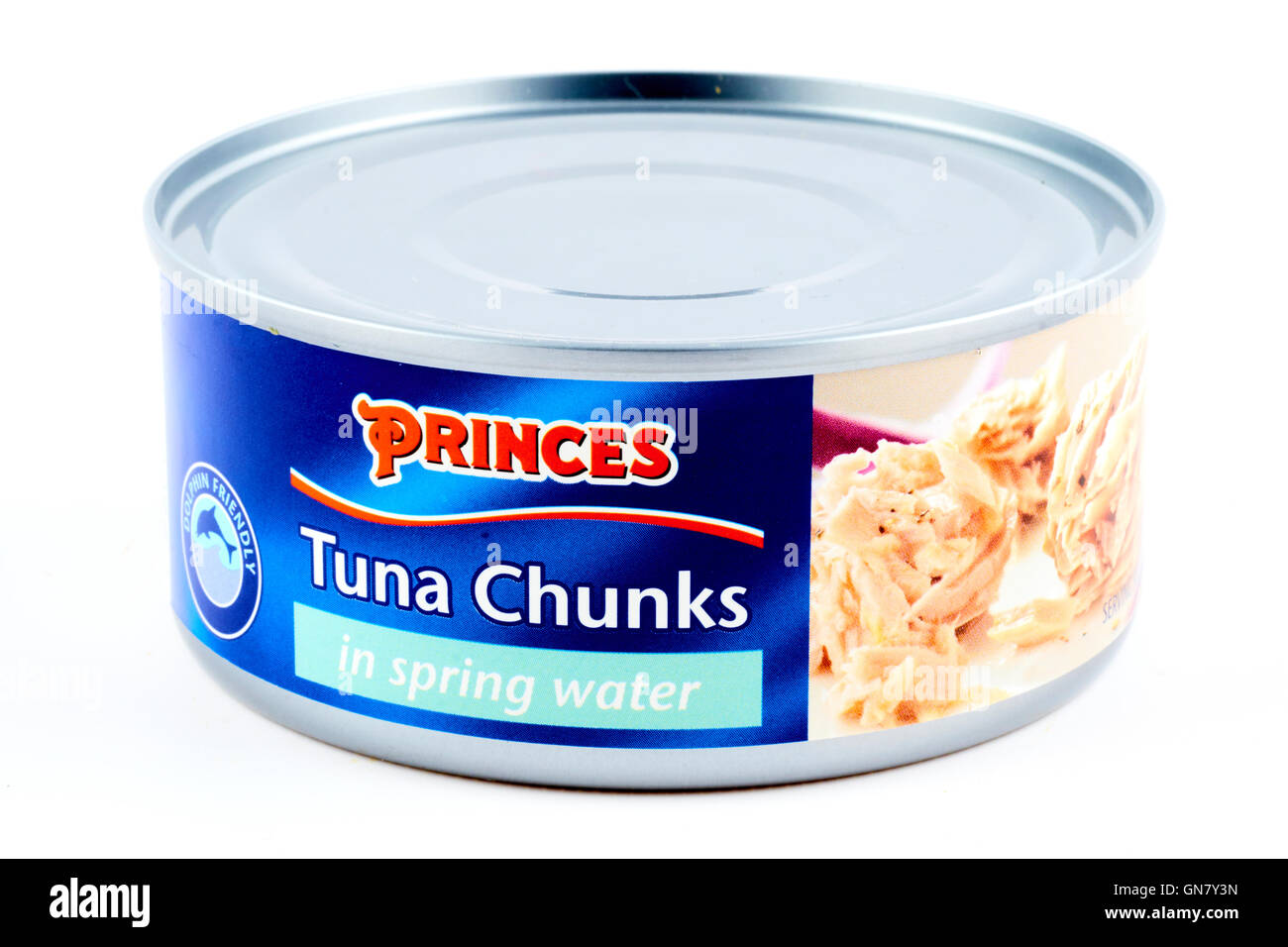 Princes Thon dans l'eau de source Banque D'Images
