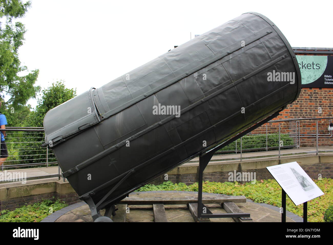 Le télescope William Herschel à l'Observatoire Royal de Greenwich, Londres Banque D'Images