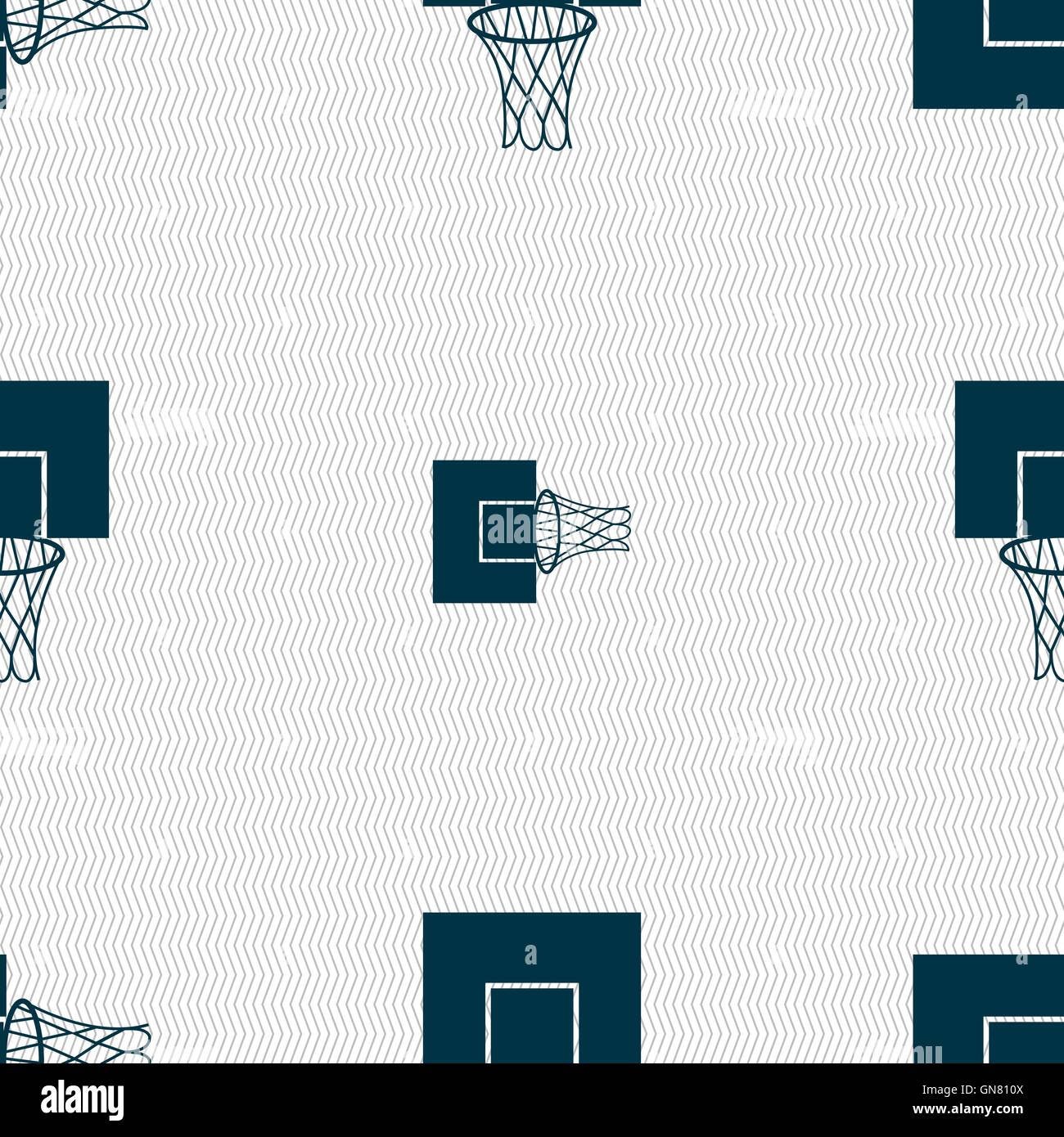L'icône Panneau de basket-ball signe. Motif géométrique transparente avec la texture. Vector Illustration de Vecteur