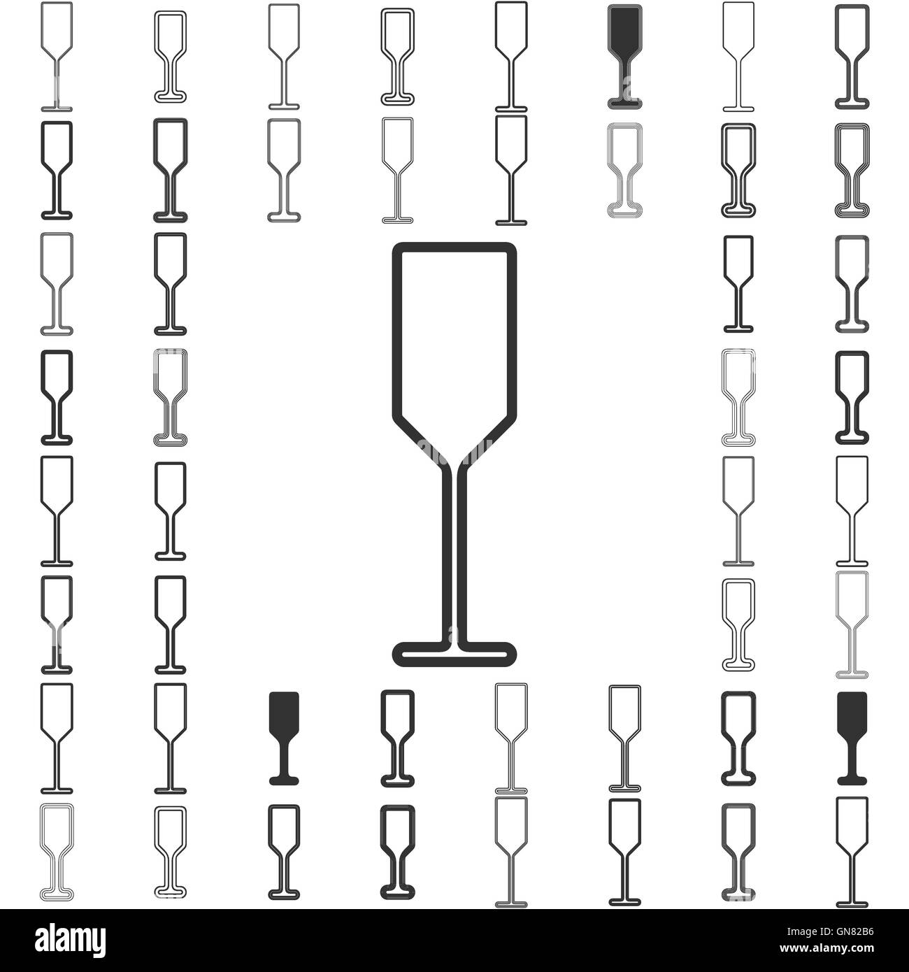 L'icône de barre ligne set design Illustration de Vecteur