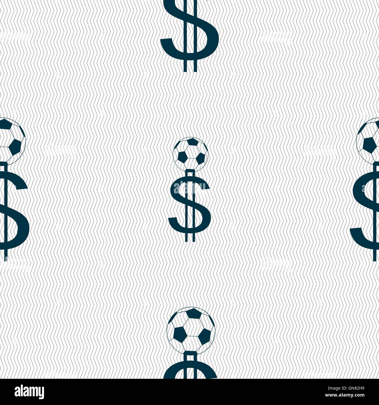 Les paris sur le football, le collectionneur, l'icône de bookmaker signe. Motif géométrique transparente avec la texture. Vector Illustration de Vecteur