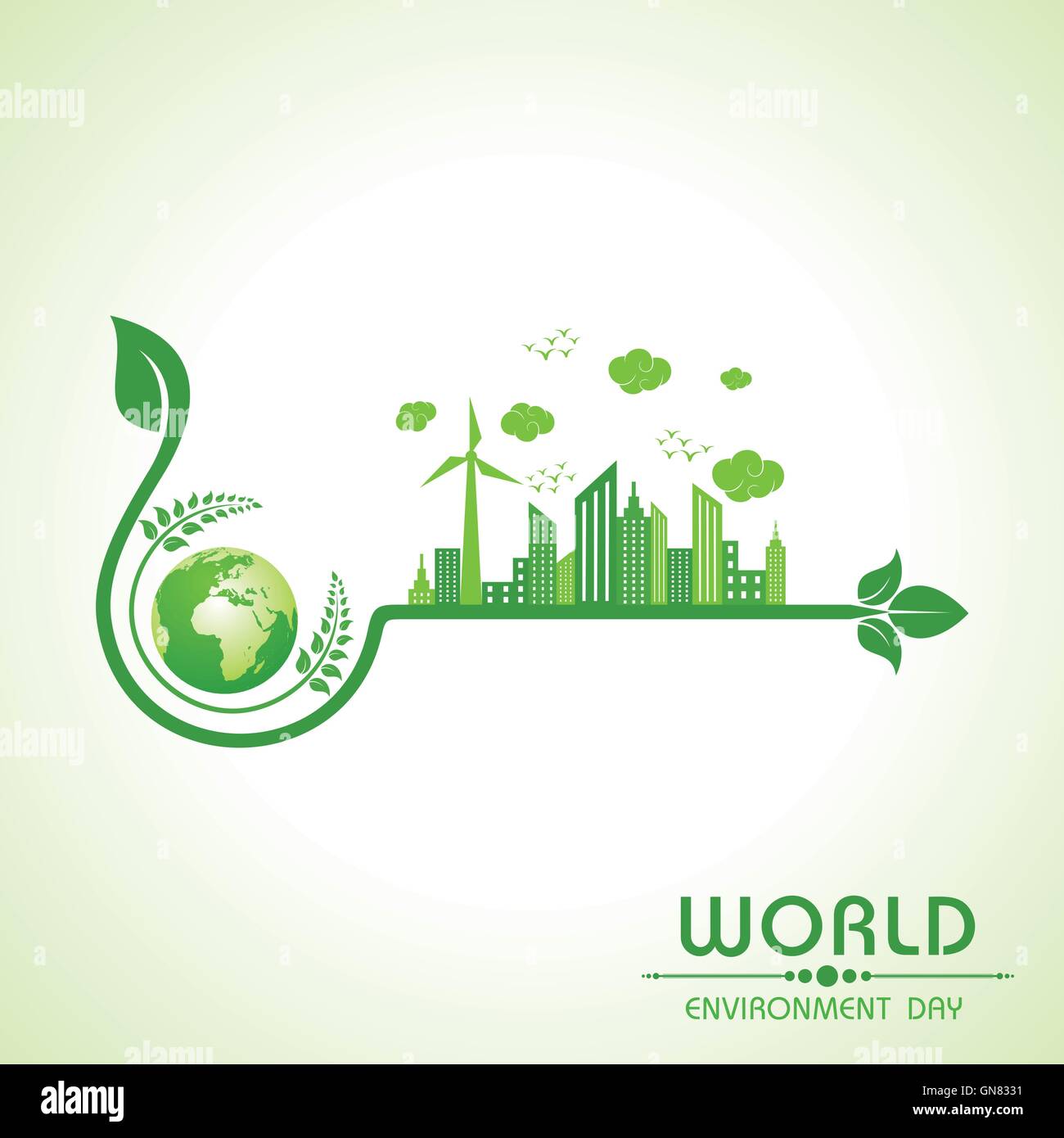 La journée mondiale de l'environnement de conception de souhaits vecteur stock Illustration de Vecteur