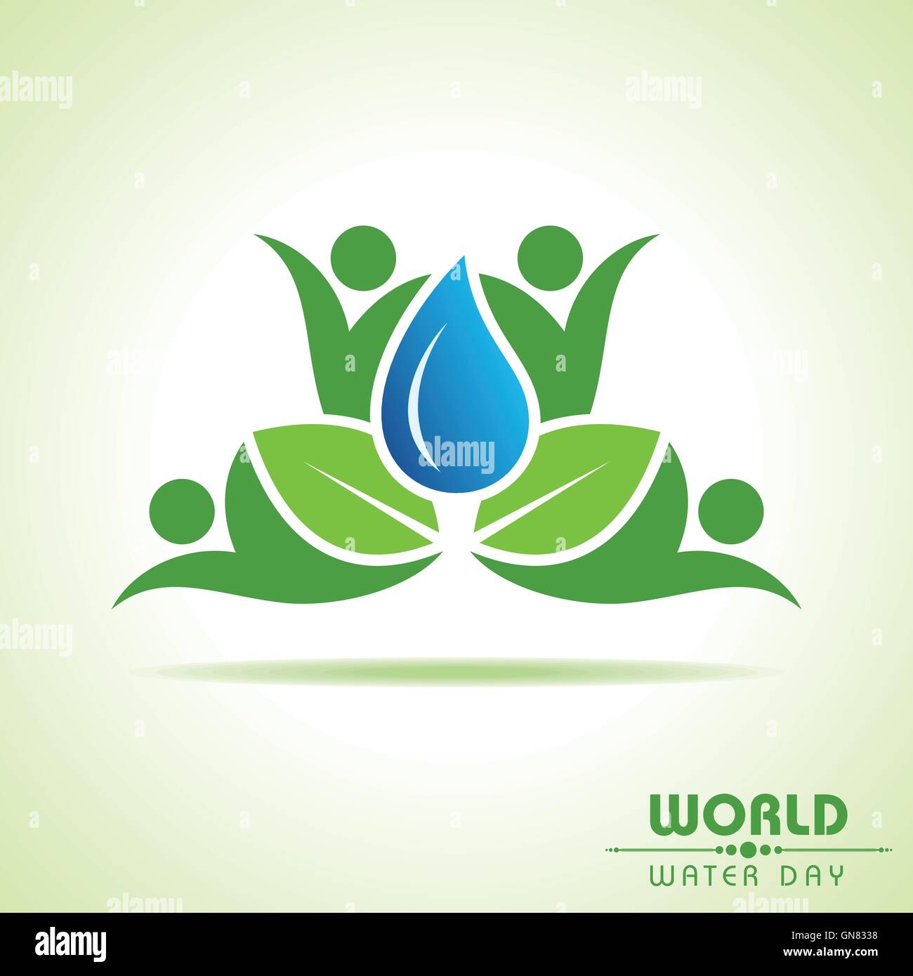 La Journée mondiale de l'eau créatrice vecteur stock Souhaits Illustration de Vecteur