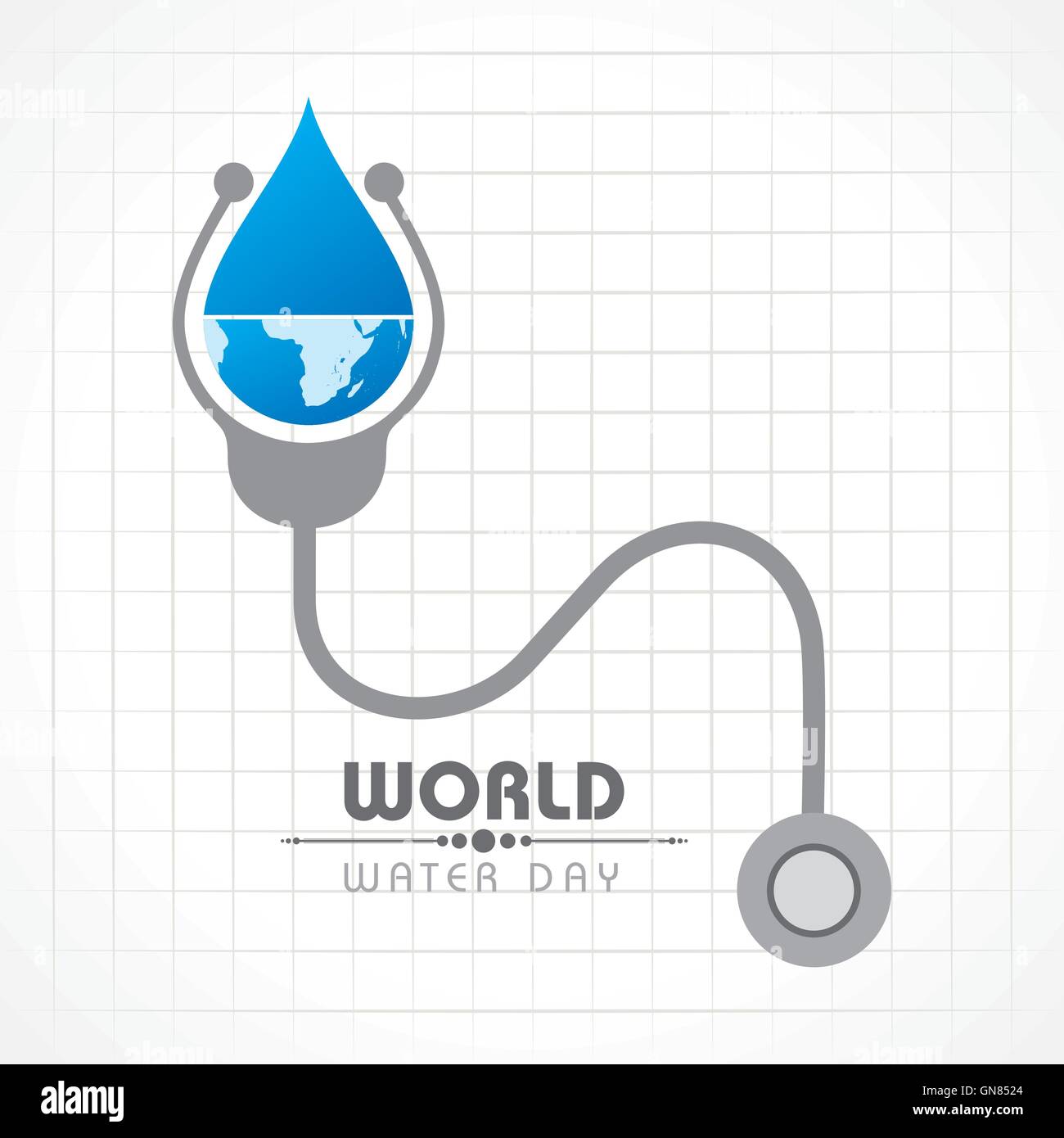 La Journée mondiale de l'eau créatrice vecteur stock Souhaits Illustration de Vecteur