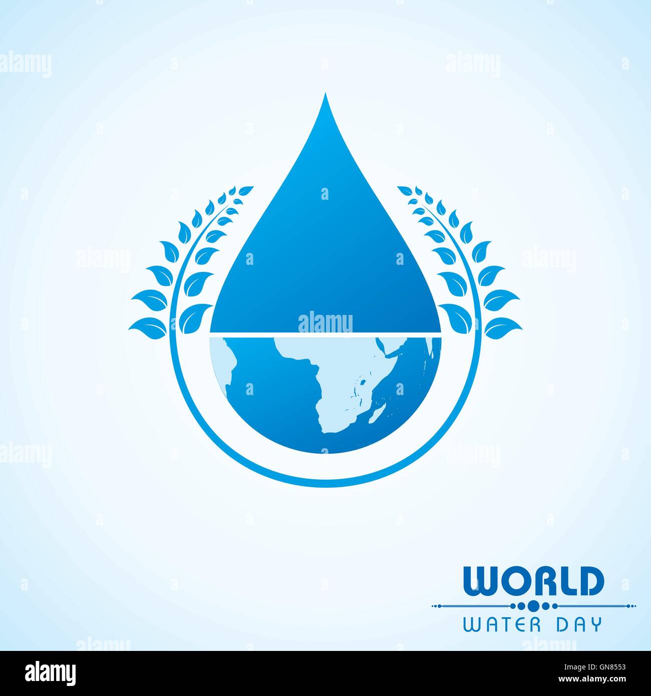 La Journée mondiale de l'eau créatrice vecteur stock Souhaits Illustration de Vecteur
