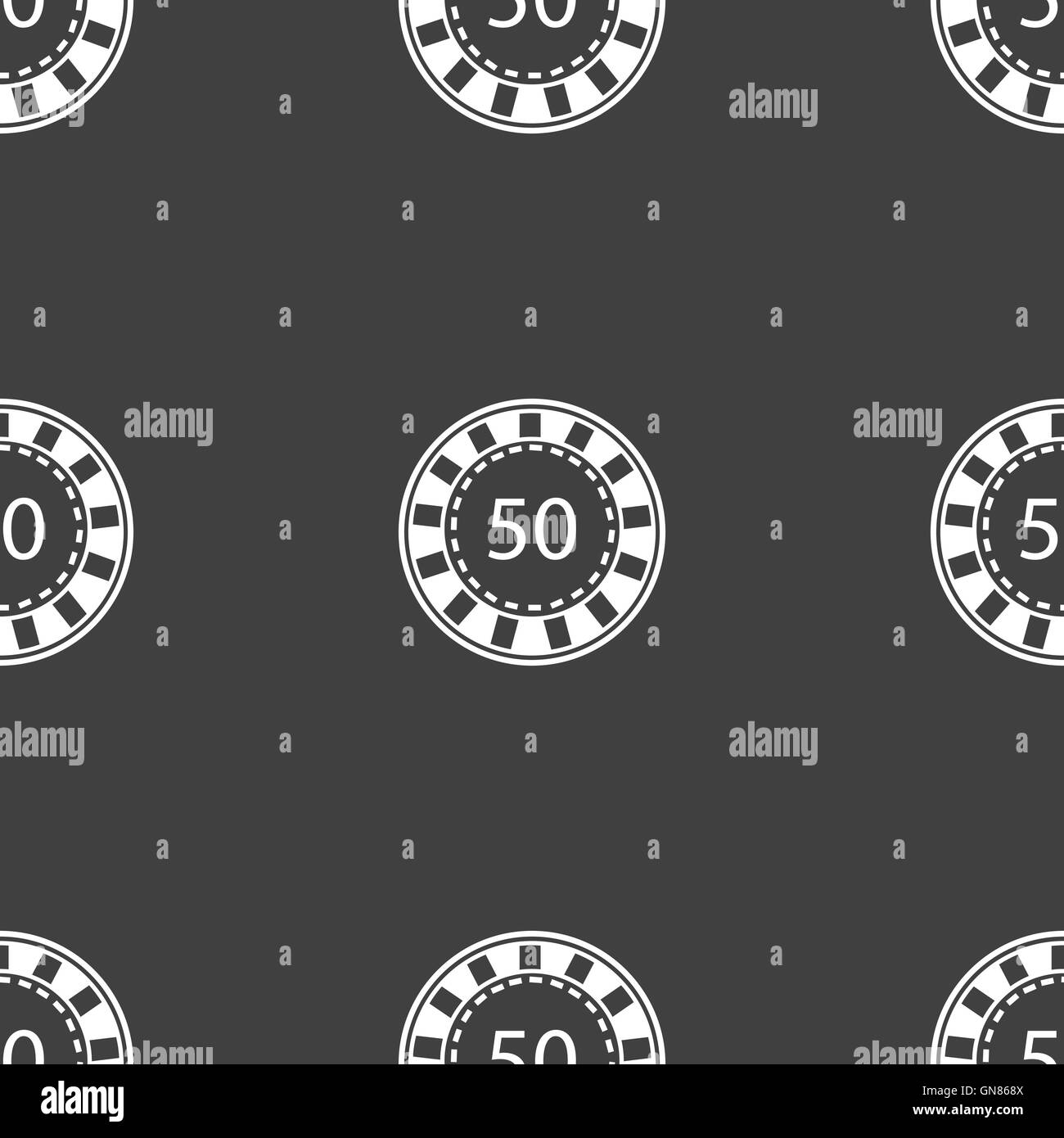 L'icône Casino signe. Motif transparente sur un fond gris. Vector Illustration de Vecteur