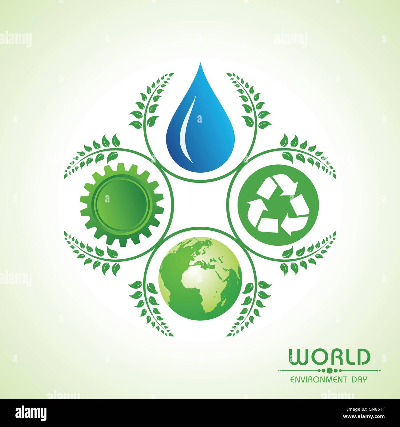 La journée mondiale de l'environnement de conception de souhaits vecteur stock Illustration de Vecteur