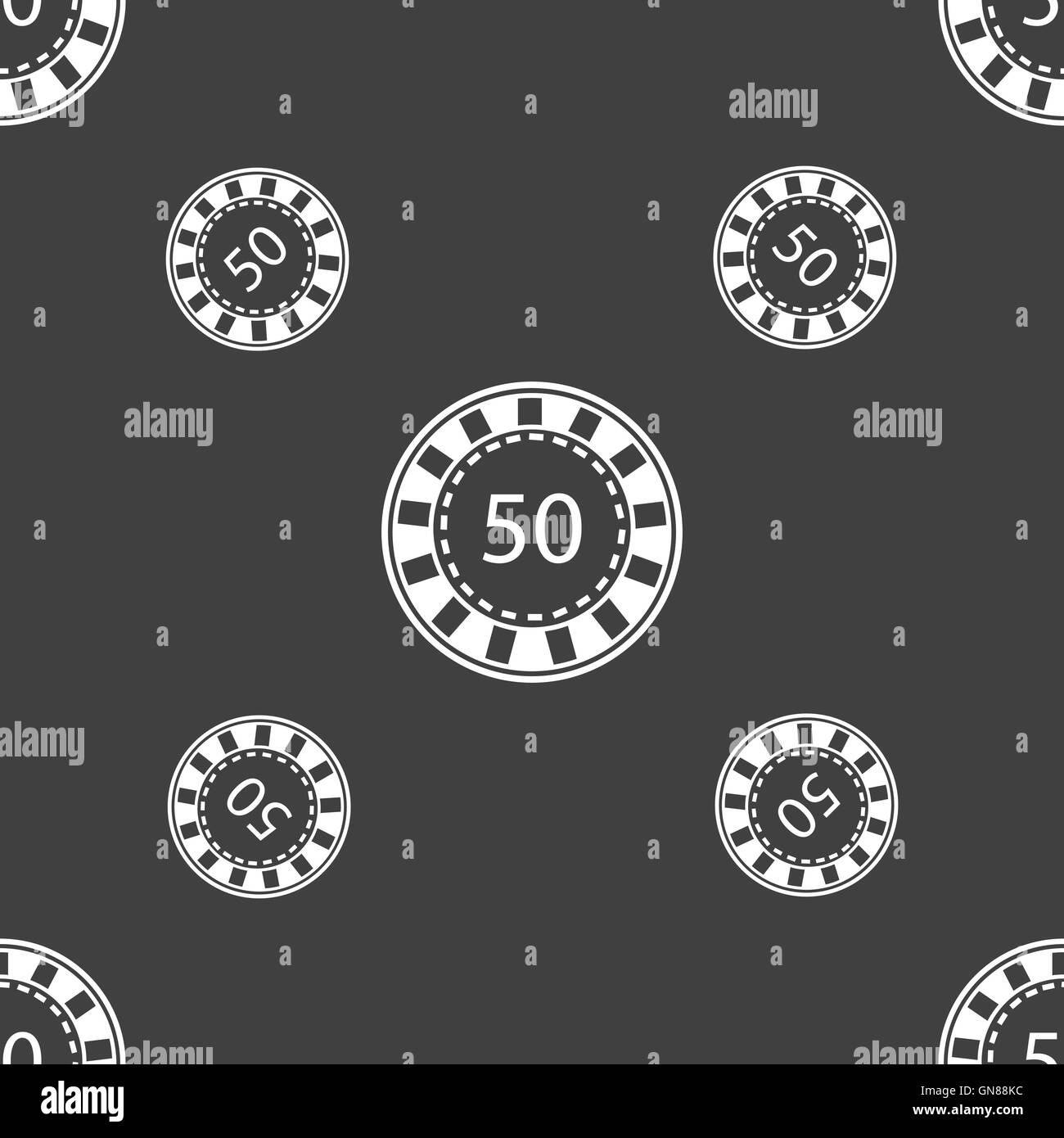 L'icône Casino signe. Motif transparente sur un fond gris. Vector Illustration de Vecteur