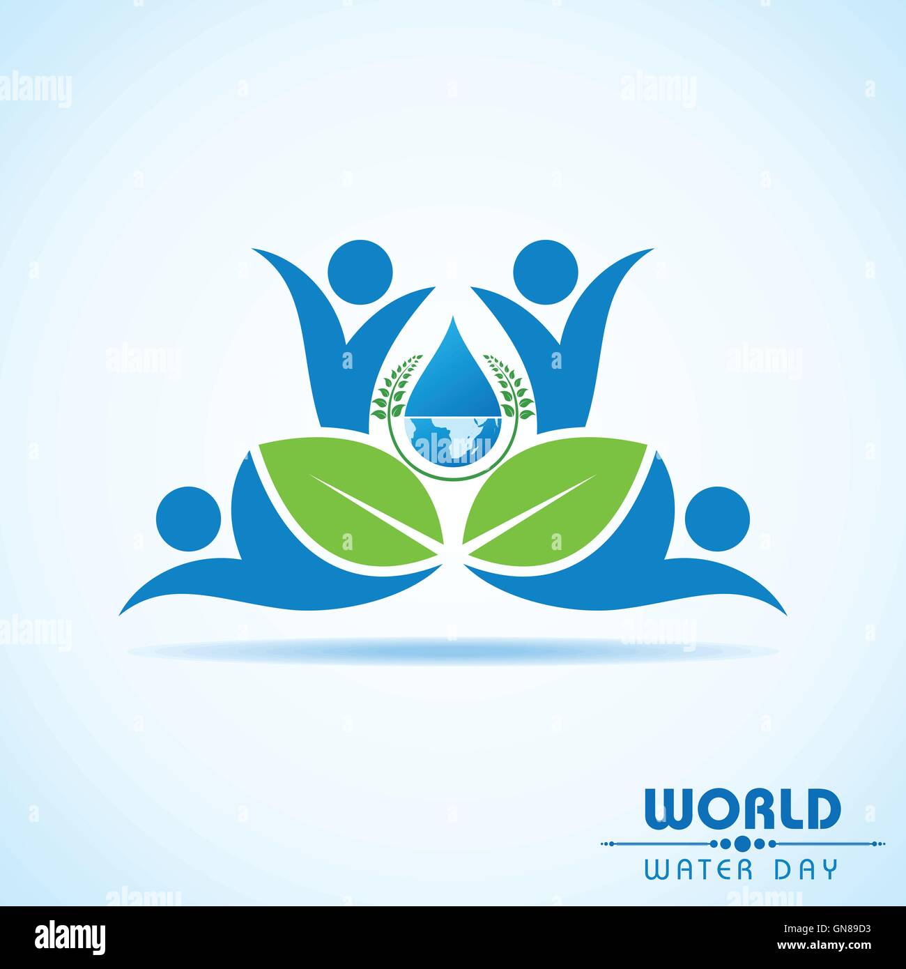 La Journée mondiale de l'eau créatrice vecteur stock Souhaits Illustration de Vecteur