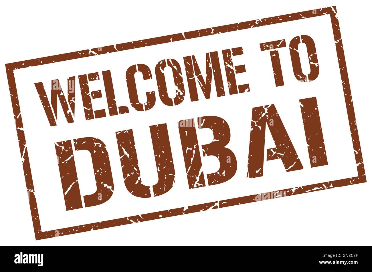 Bienvenue à Dubaï stamp Illustration de Vecteur