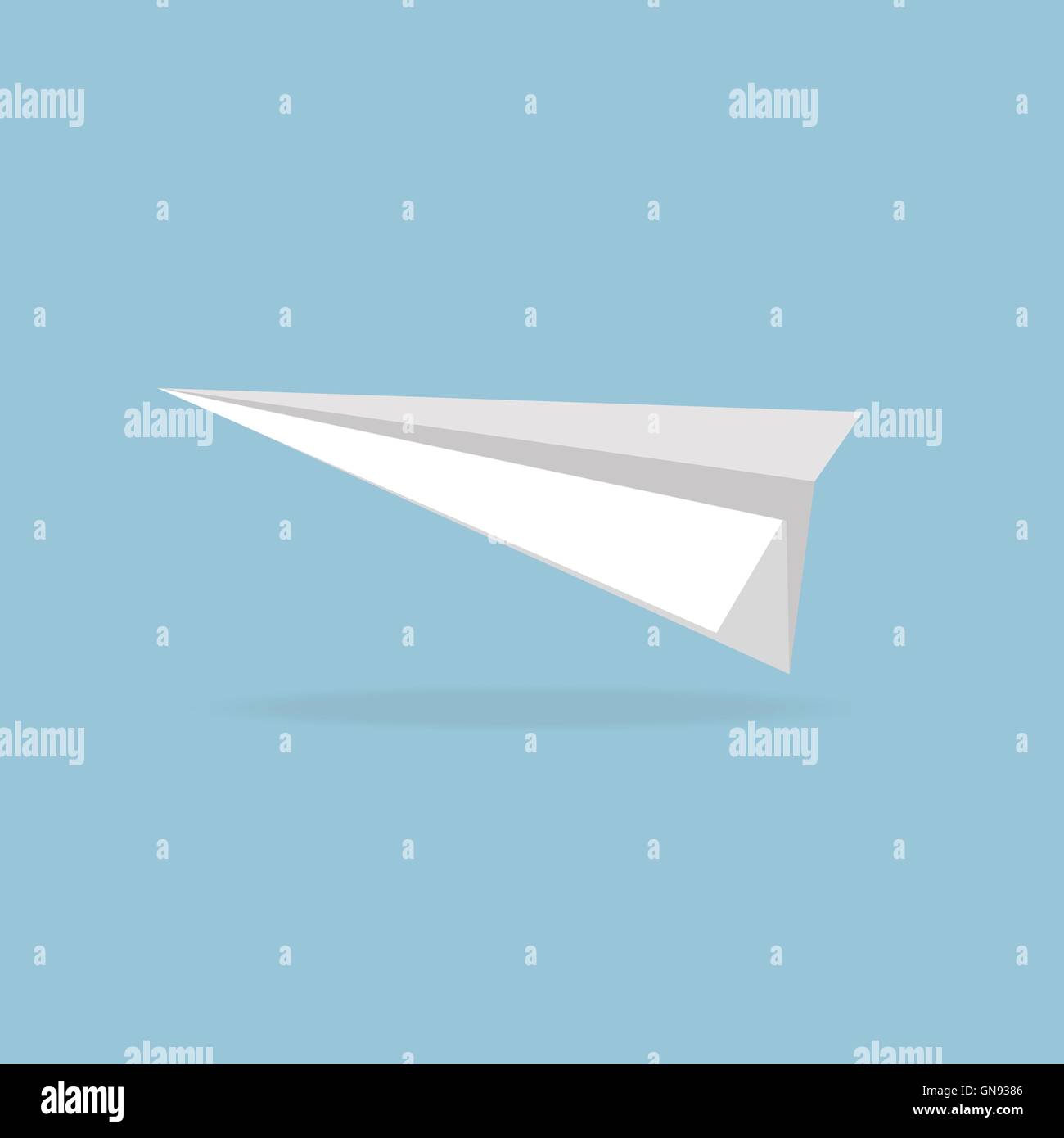 Vector illustration d'avion en papier, modèle plat Illustration de Vecteur