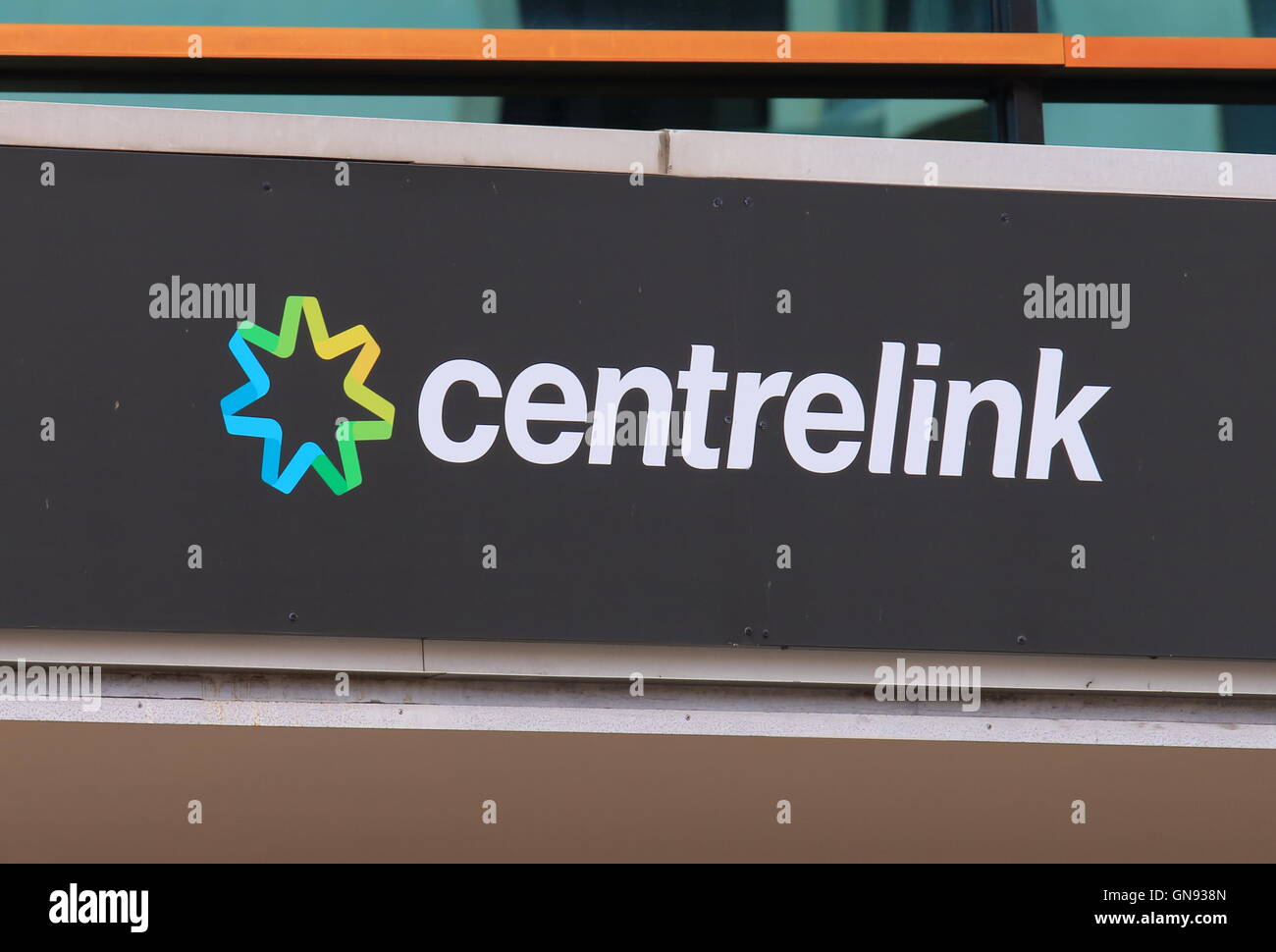 Centrelink en Australie, offre une gamme de services et de paiements du gouvernement pour les retraités, chômeurs. Banque D'Images
