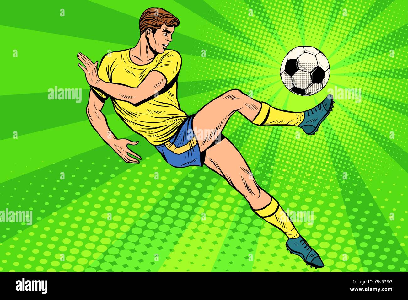 Le football a été un ballon de soccer jeux de sport Illustration de Vecteur