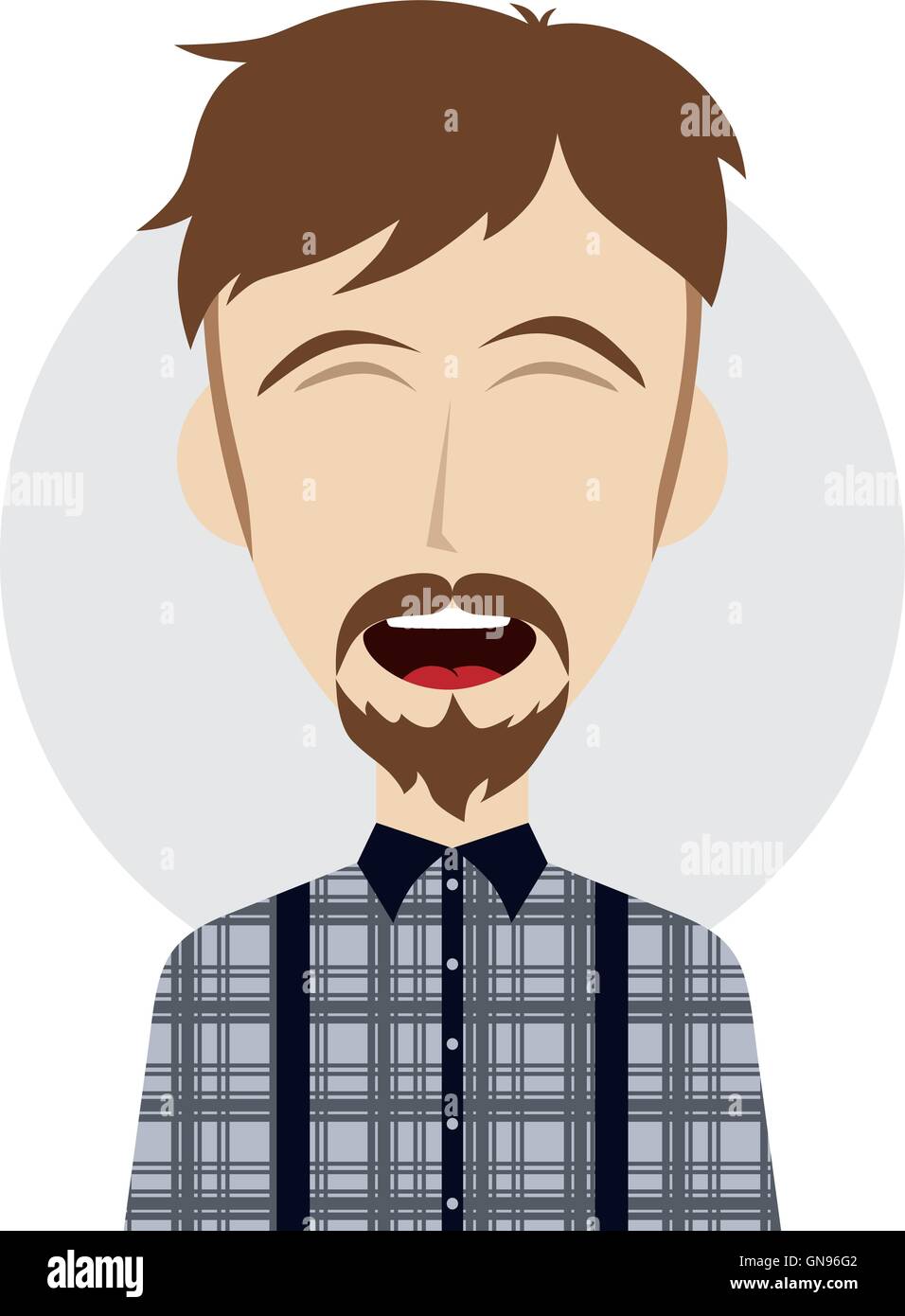 Rire funny guy Illustration de Vecteur