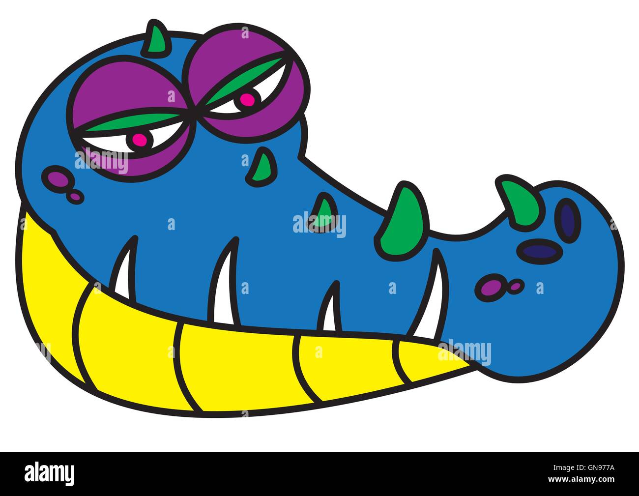 Ugly monster alligator Illustration de Vecteur