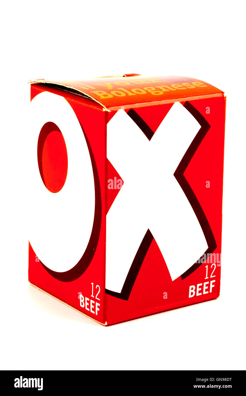 Sauce au boeuf Oxo Cubes Stock Banque D'Images