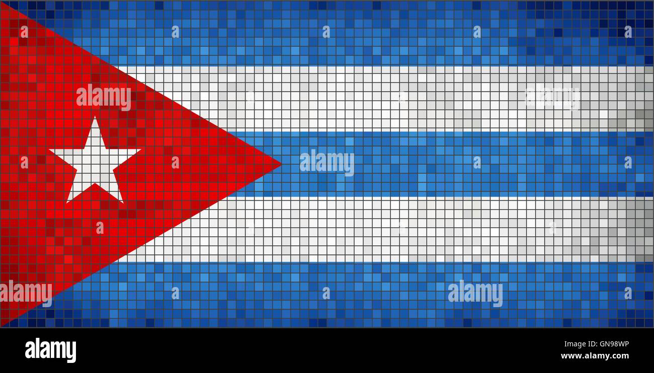 Drapeau de Cuba Illustration de Vecteur