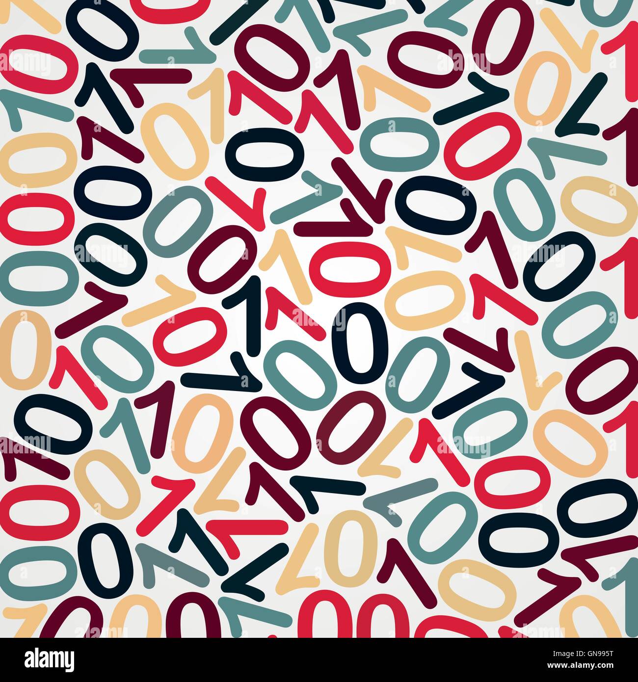 Résumé Contexte L'information : code binaire multicolore ?n White, vector illustration Illustration de Vecteur