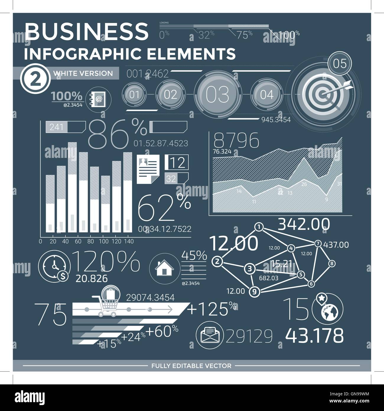 Les éléments d'Infographie Illustration de Vecteur