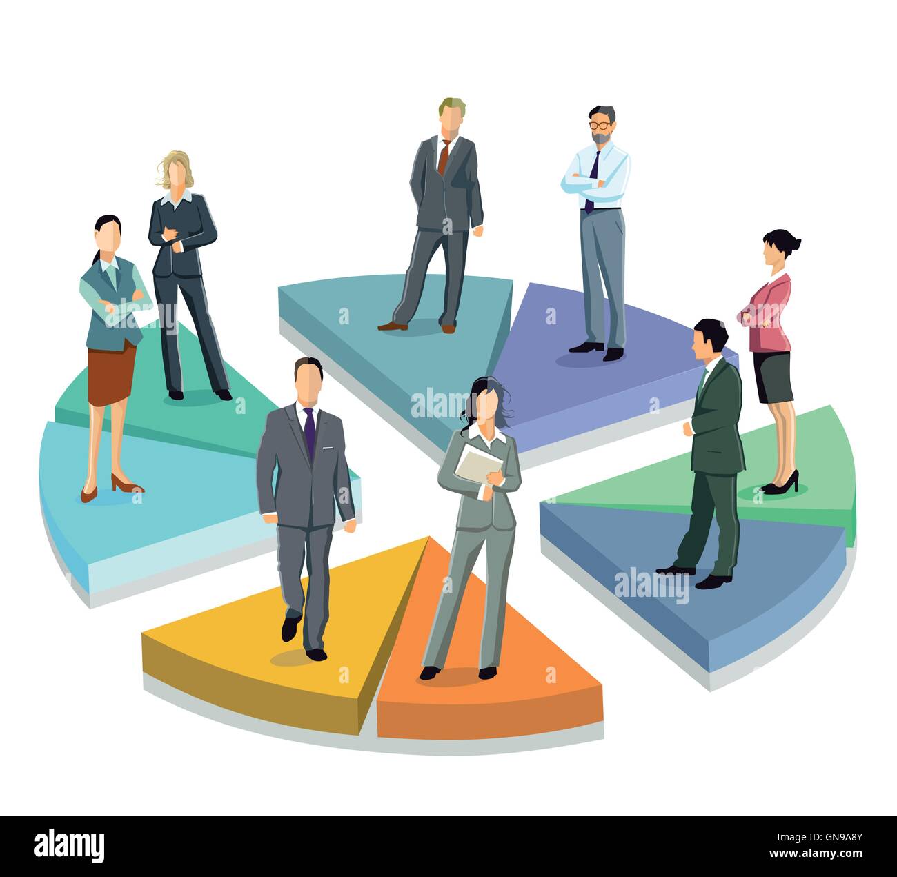 Entreprise Statistig Illustration de Vecteur