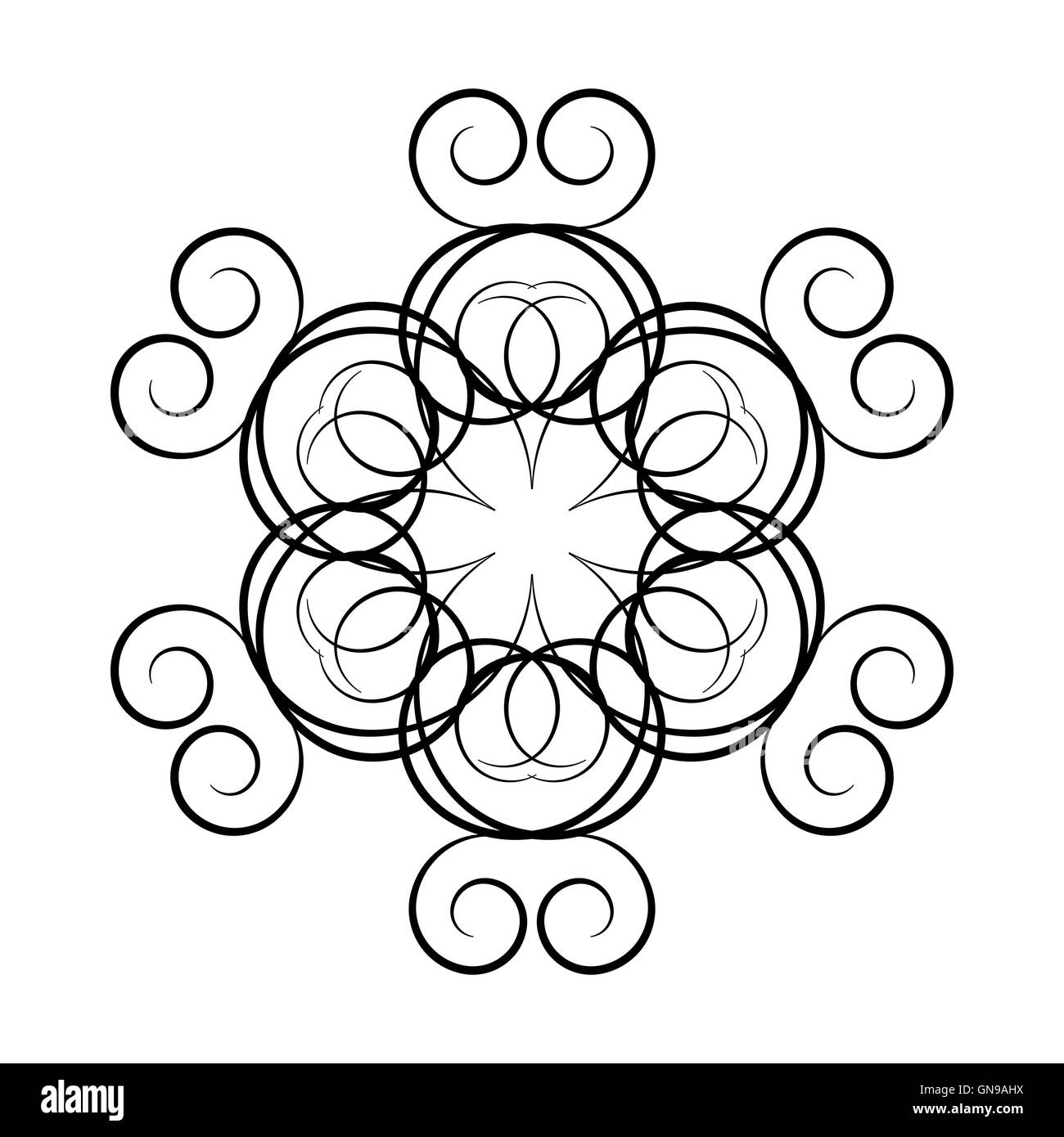 Un ornement circulaire, vector illustration. Illustration de Vecteur