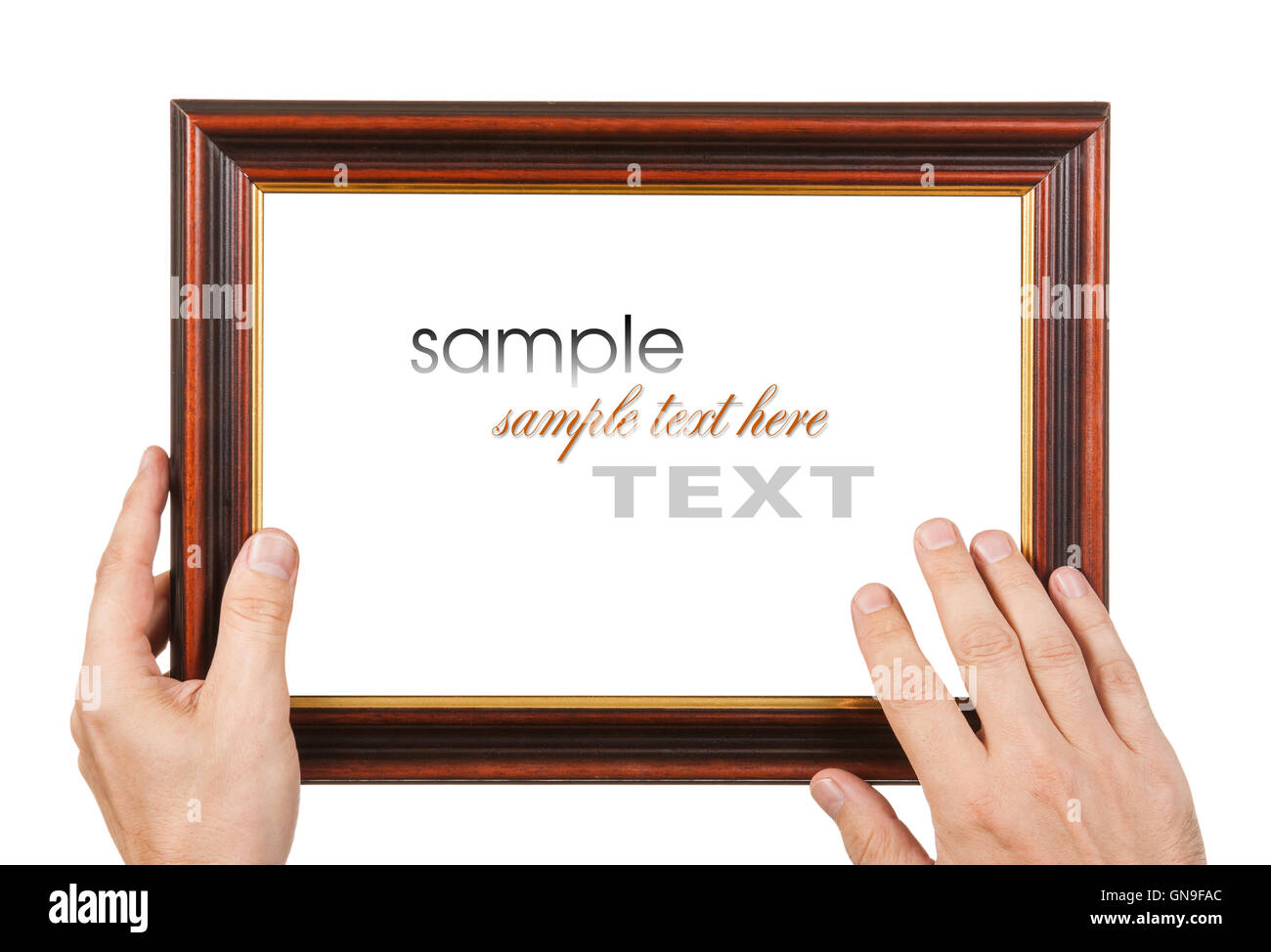 Photo Frame dans les mains Banque D'Images