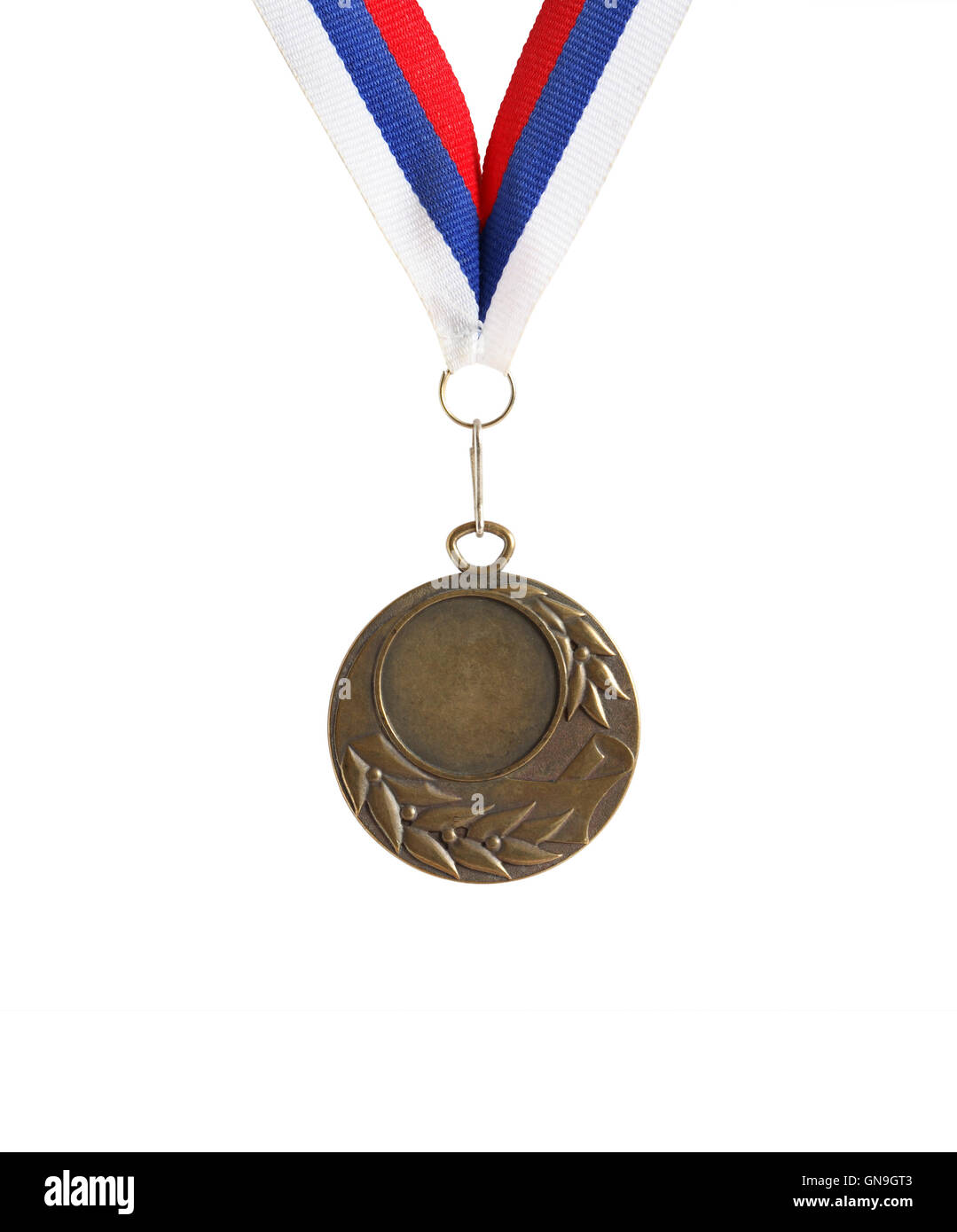 Médaille sur blanc Banque D'Images