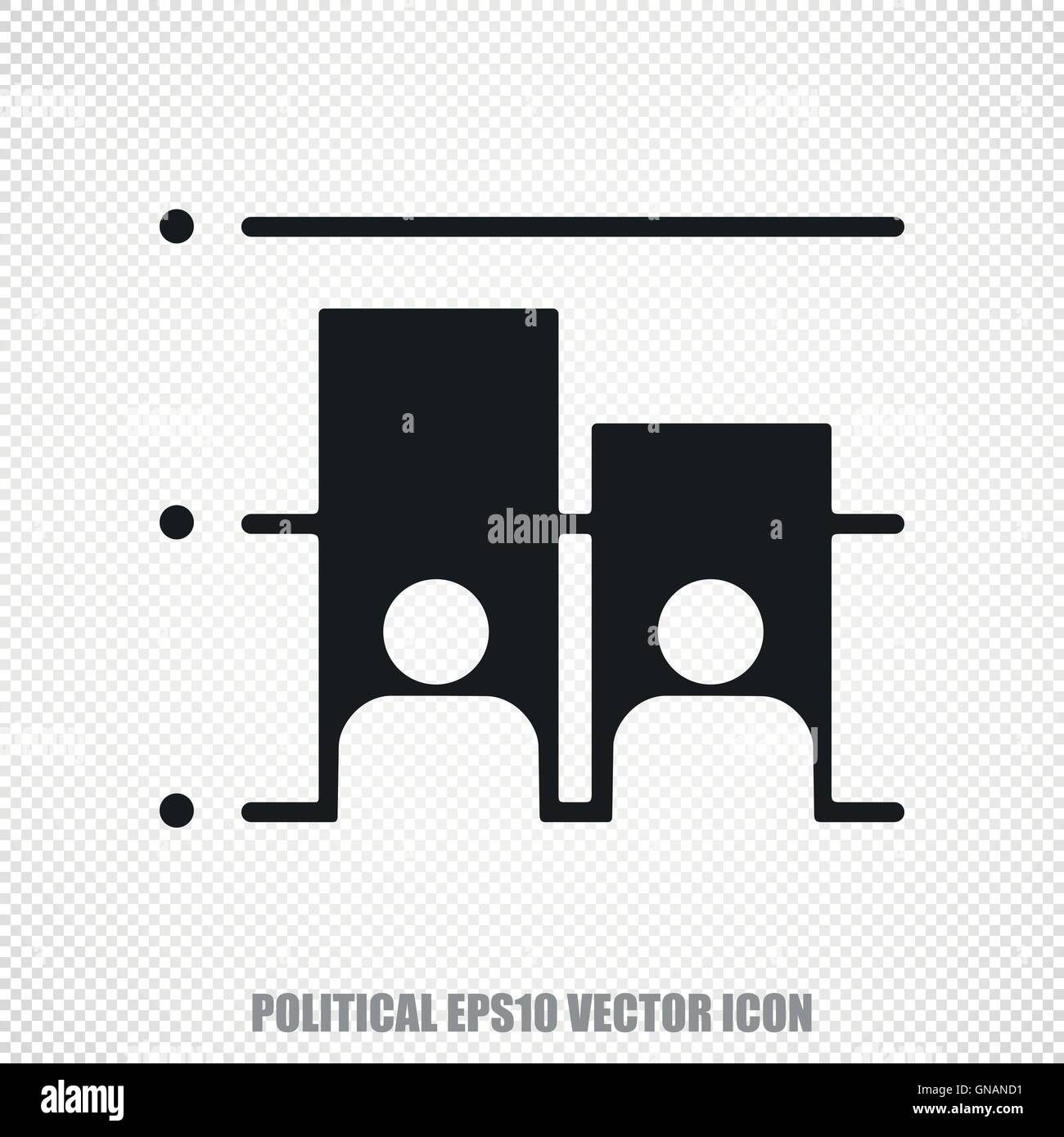 Vecteur icône politique électorale. Design plat moderne. Illustration de Vecteur