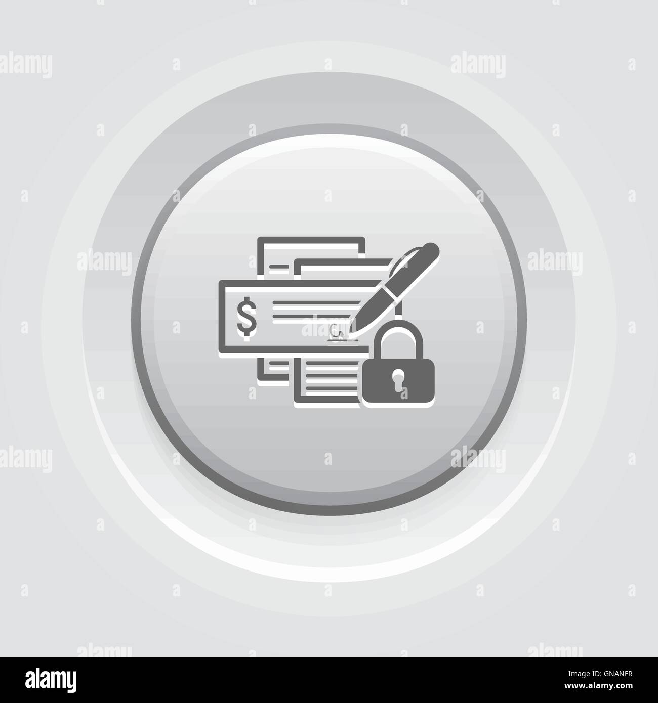 L'icône de sécurité bancaire Illustration de Vecteur