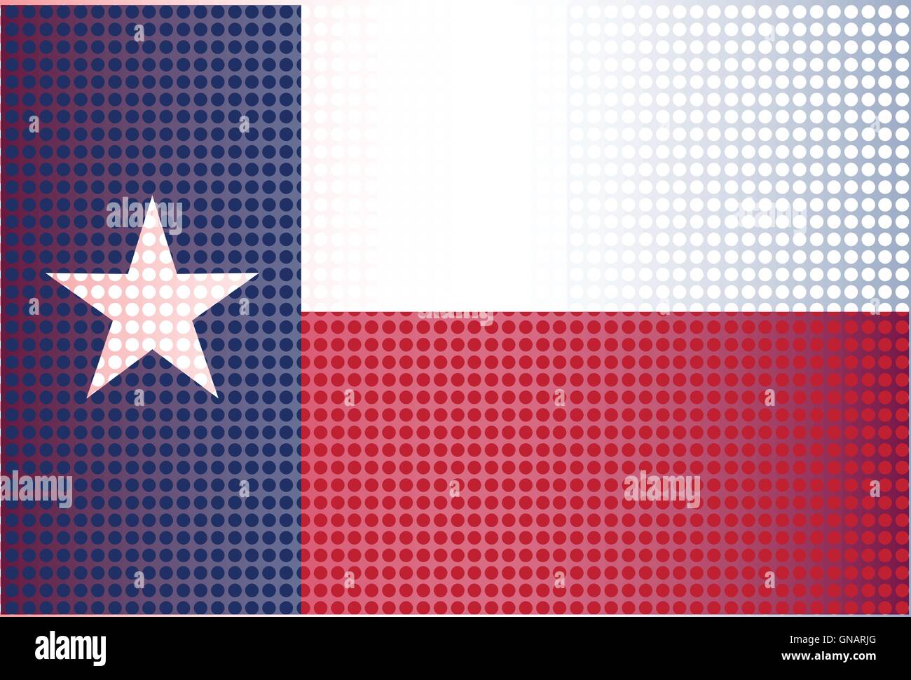Doté d'un drapeau de l'État du Texas Illustration de Vecteur