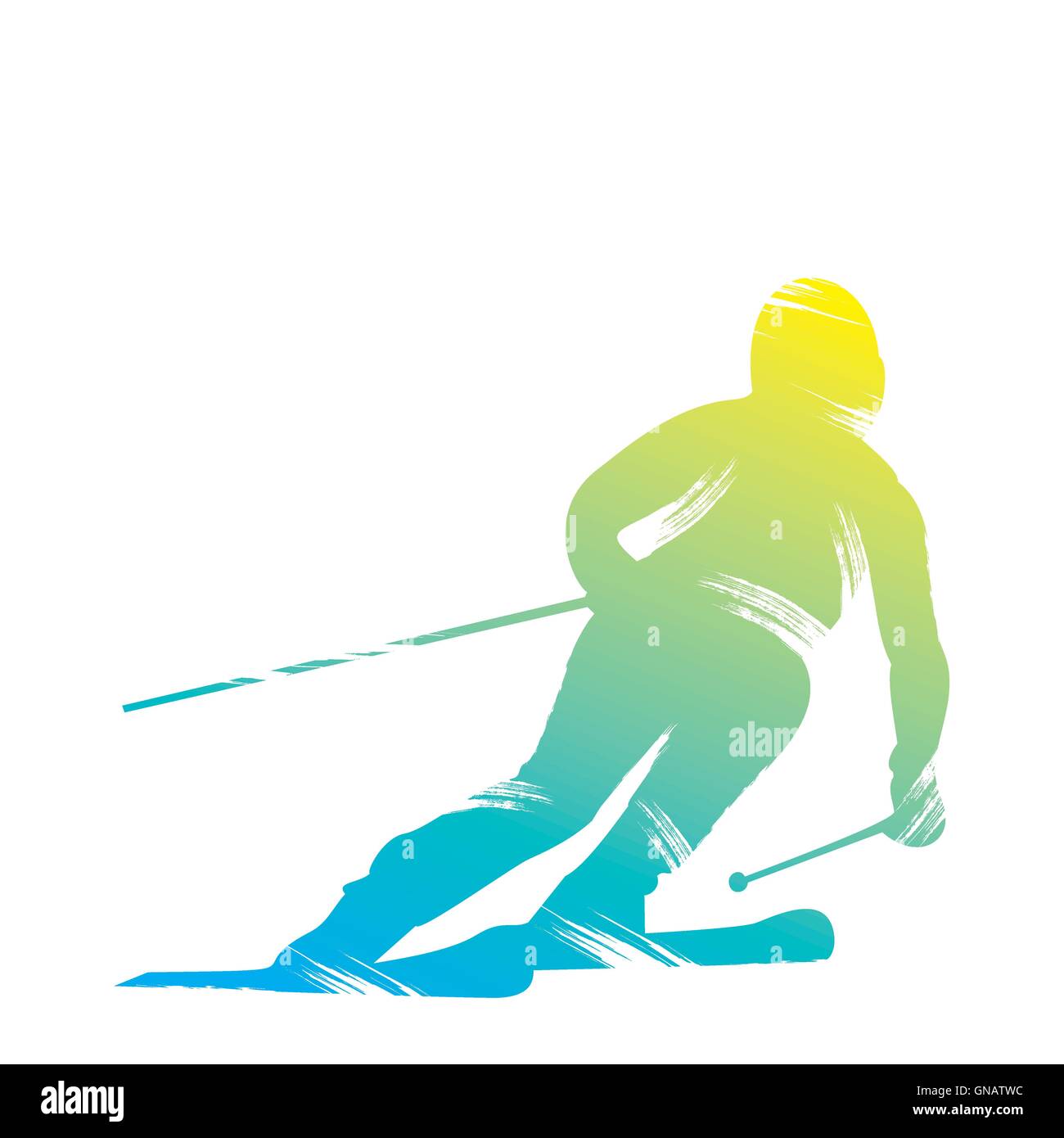 Vecteur de conception joueur ski Illustration de Vecteur