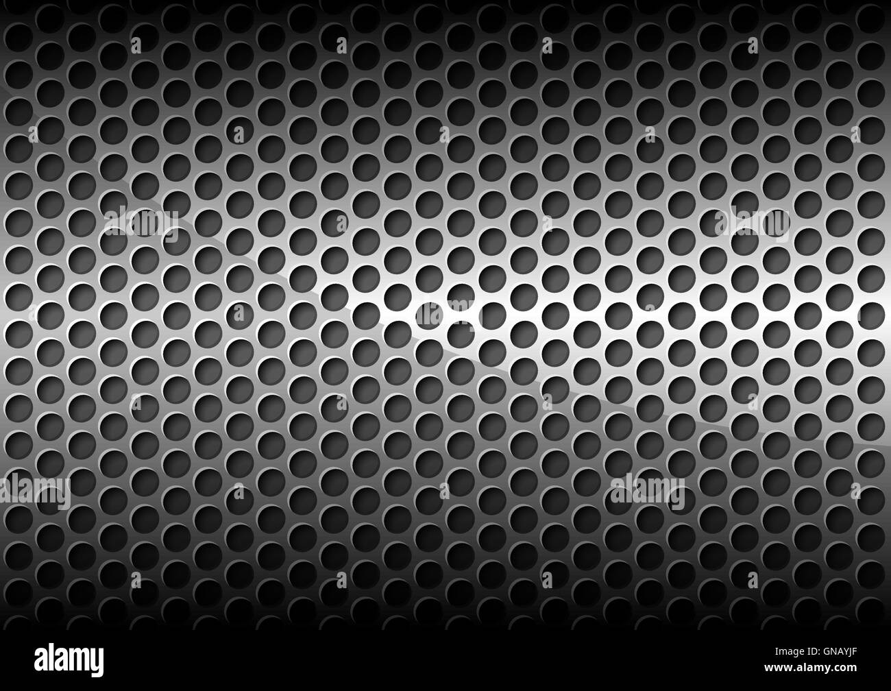 Chrome grille métallique perforée Illustration de Vecteur
