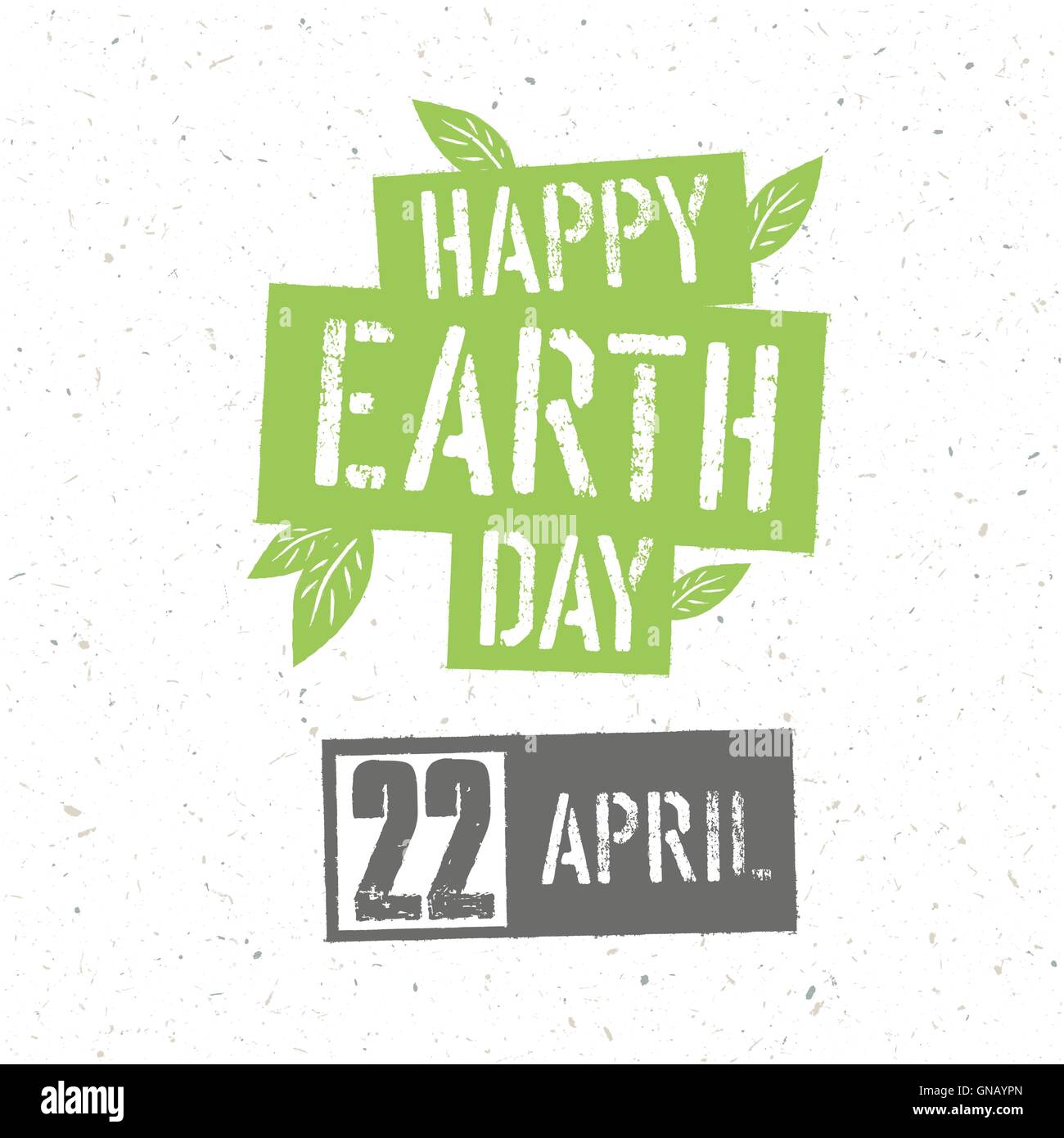 La conception typographique pour le jour de la Terre. Poster Concept avec partie verte Illustration de Vecteur