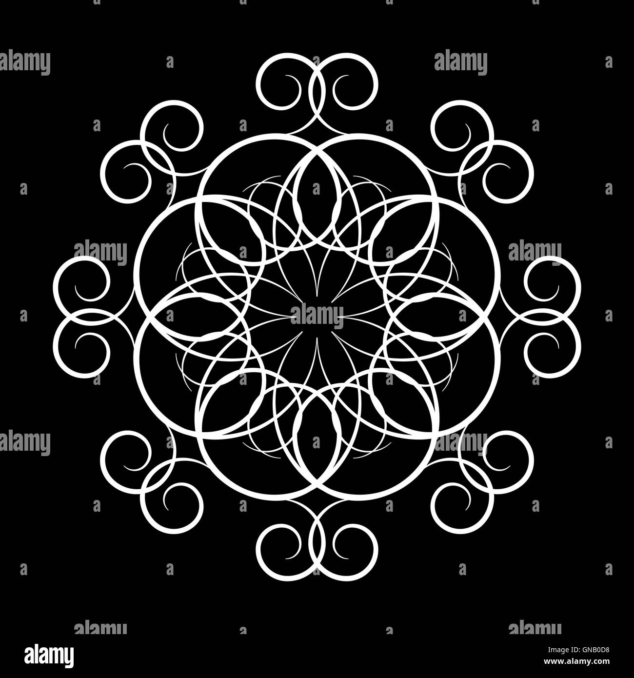 Un ornement circulaire, vector illustration. Illustration de Vecteur