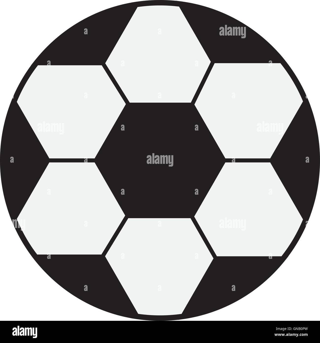 L'icône d'un ballon de football Illustration de Vecteur