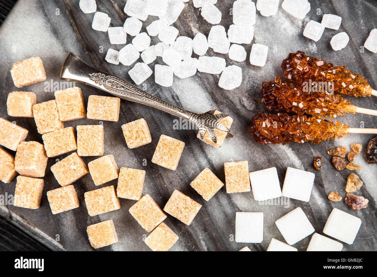 Différents types de sucre Banque D'Images
