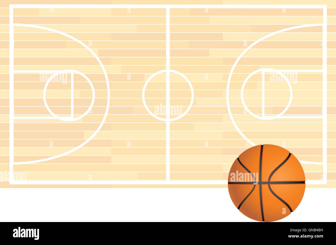 Arrière-plan sur le terrain de basket-ball Image Vectorielle Stock - Alamy