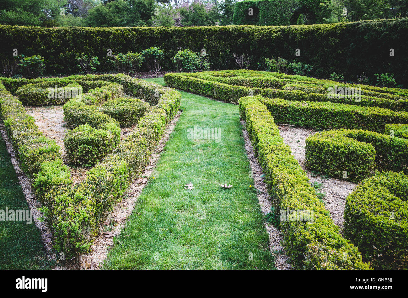 Jardin paysagé, Nassau County Museum of Art, Roslyn, New York, USA Banque D'Images