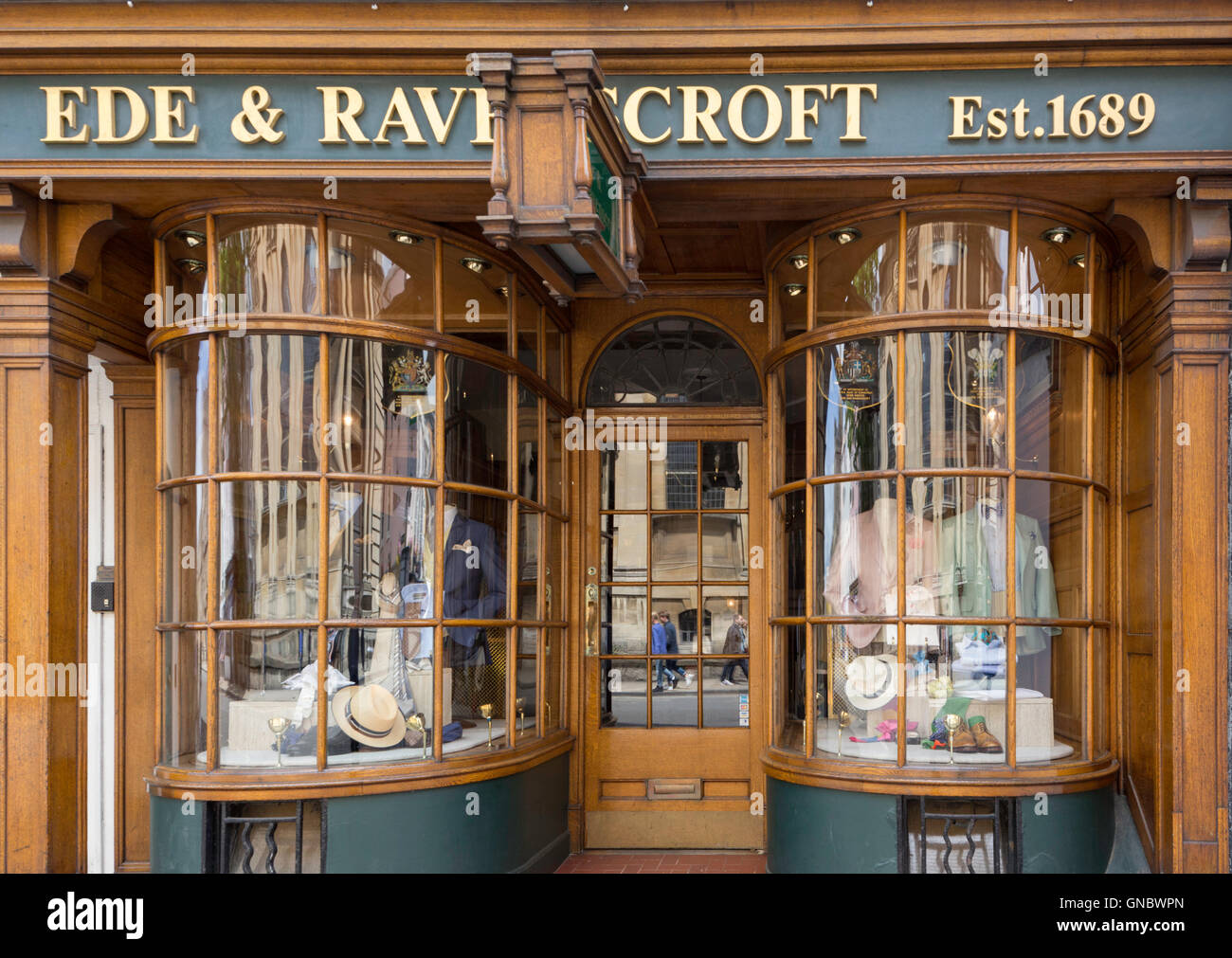 Historique Ede et Ravenscroft tailors shop avant, Oxford, England, UK Banque D'Images