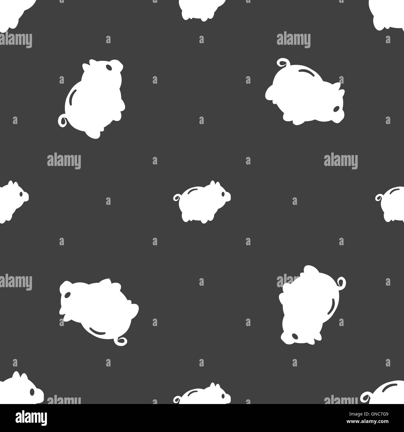 Tirelire Se déconnecter icône. Motif transparente sur un fond gris. Vector Illustration de Vecteur