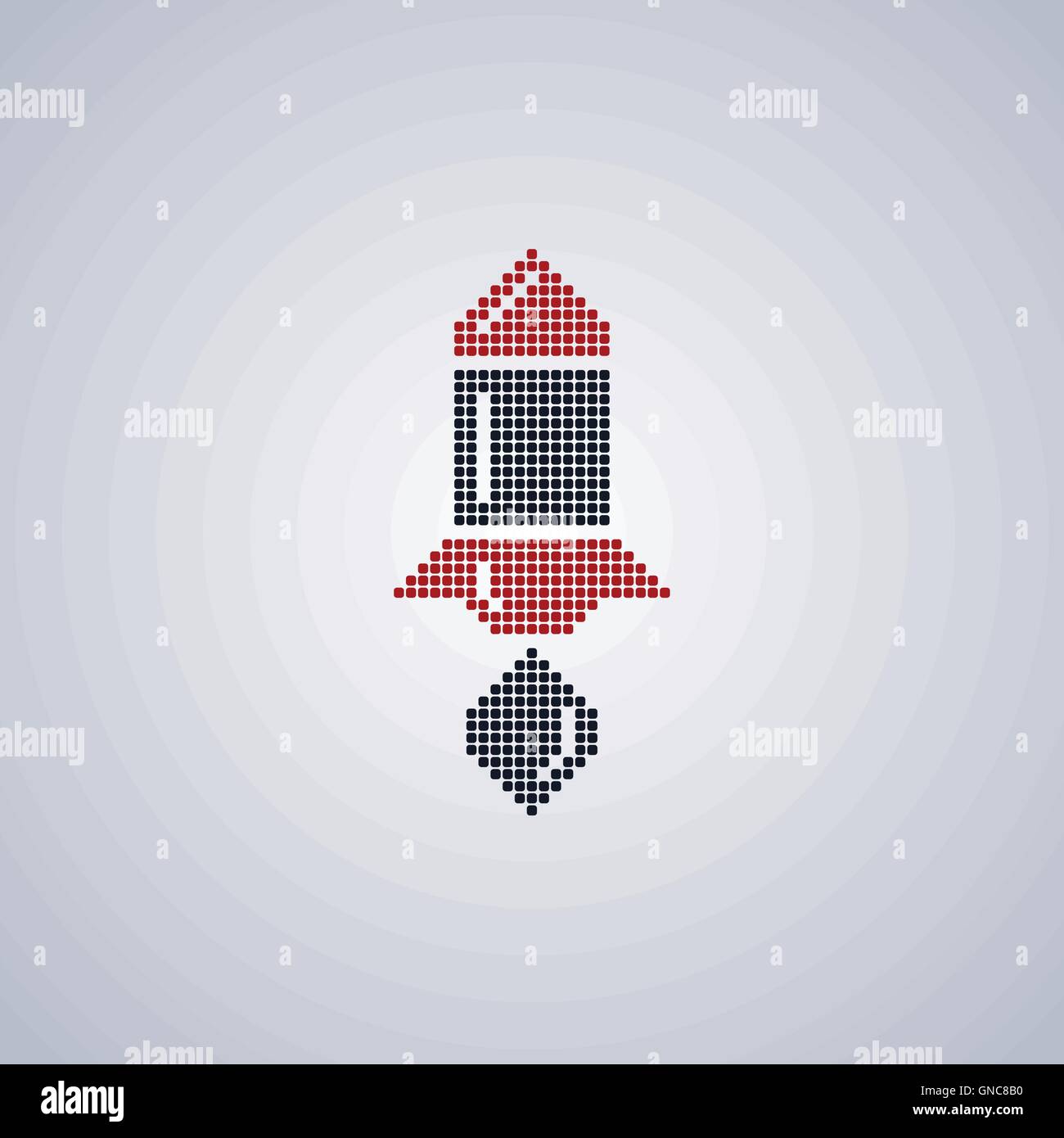 Pixel art rocket Illustration de Vecteur