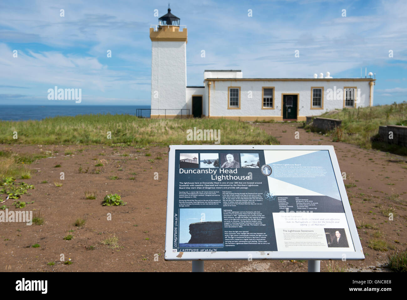 Duncansby Head, en Ecosse, le plus au nord-est de la Grande-Bretagne point Banque D'Images