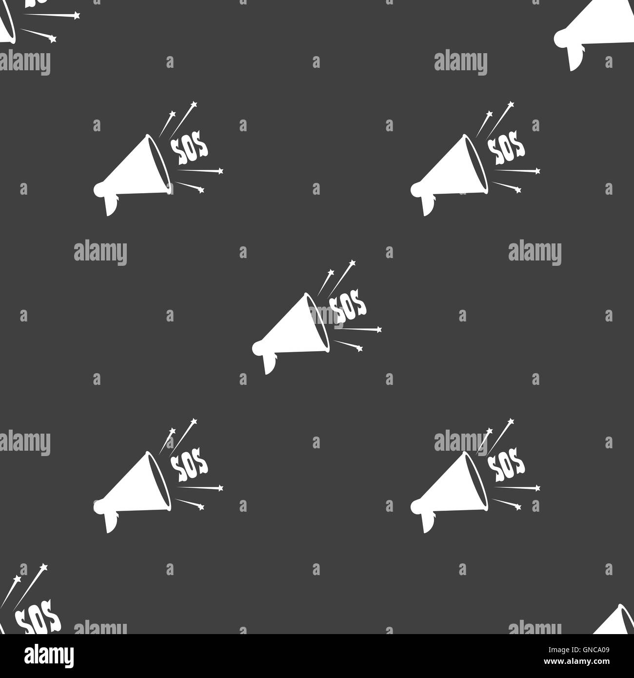 Le président signe l'icône web sos. Motif transparente sur un fond gris. Vector Illustration de Vecteur