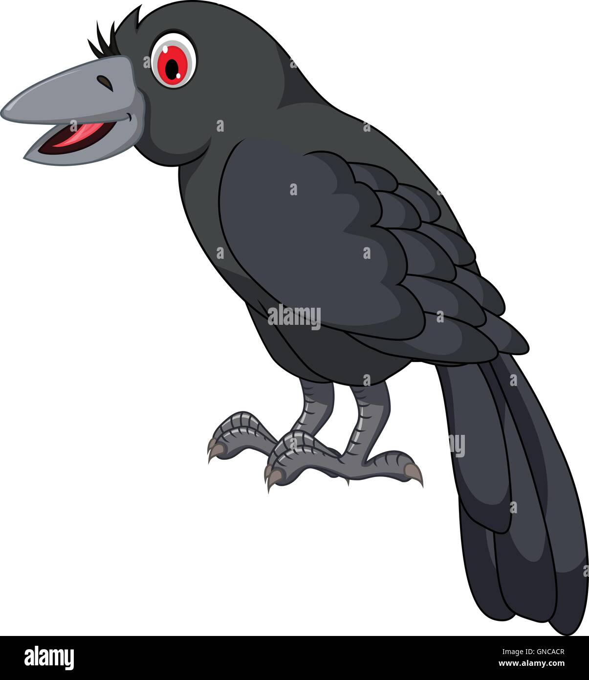 Cute cartoon crow Illustration de Vecteur