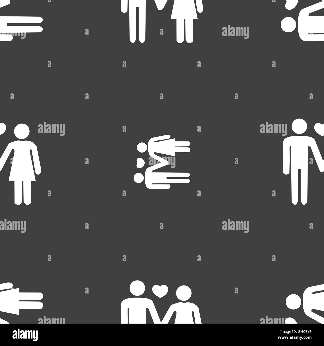 Couple in love Se déconnecter icône. Motif transparente sur un fond gris. Vector Illustration de Vecteur Couple in love Se déconnecter icône. Motif transparente sur un fond gris. Vector Illustration de Vecteur