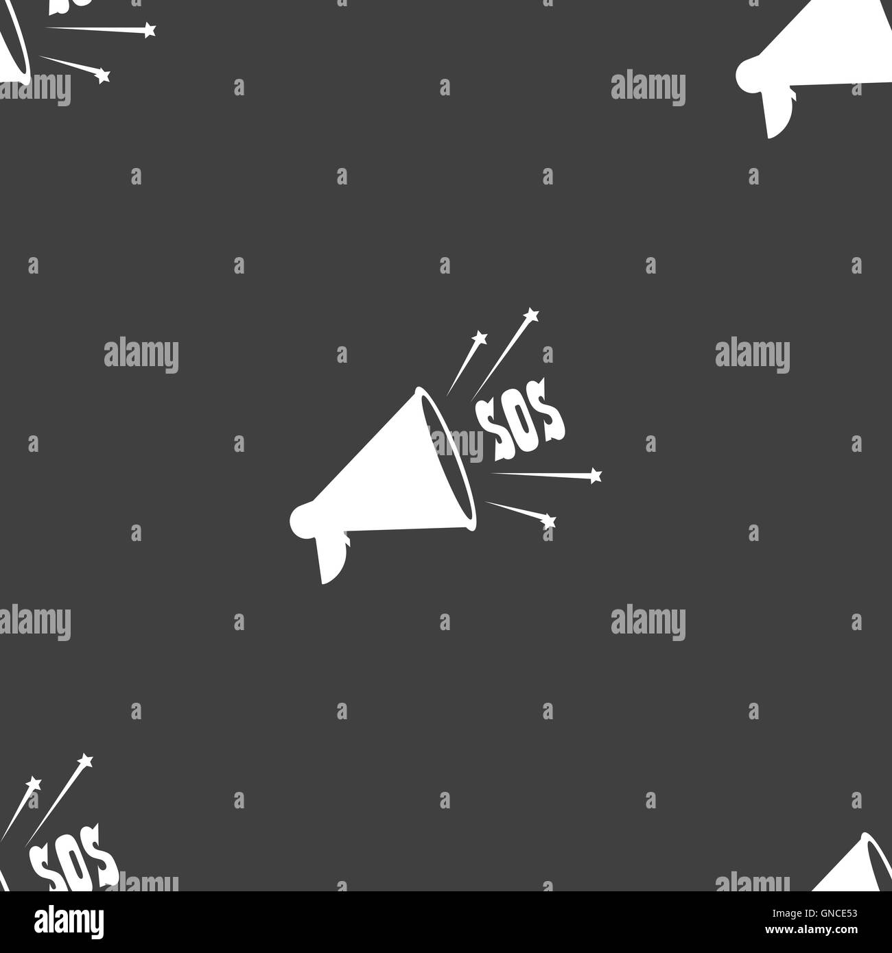 Le président signe l'icône web sos. Motif transparente sur un fond gris. Vector Illustration de Vecteur