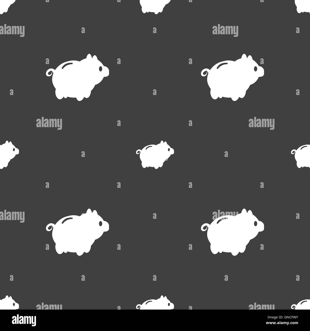 Tirelire Se déconnecter icône. Motif transparente sur un fond gris. Vector Illustration de Vecteur